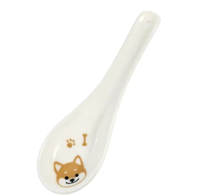 🐕🥄 Shiba Inu Ceramic Soup Spoon – Cute Ramen & Soup Spoon