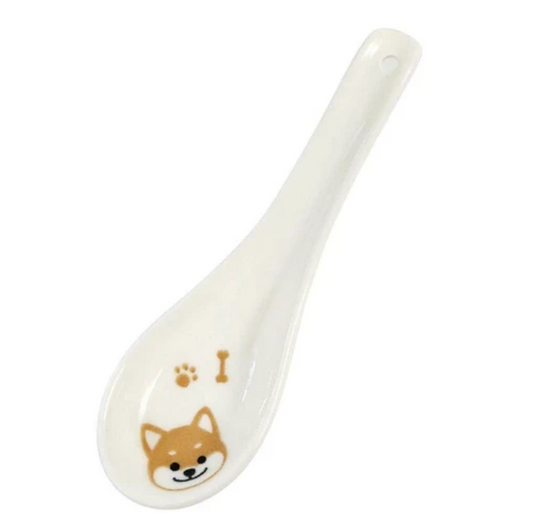 🐕🥄 Shiba Inu Ceramic Soup Spoon – Cute Ramen & Soup Spoon