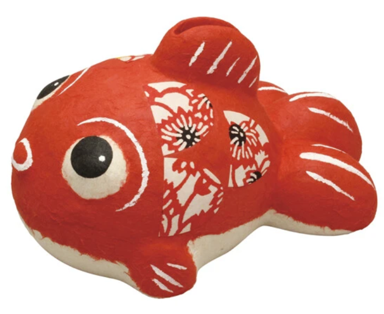 🐟 Handmade Washi Goldfish Ornament & Coin Bank