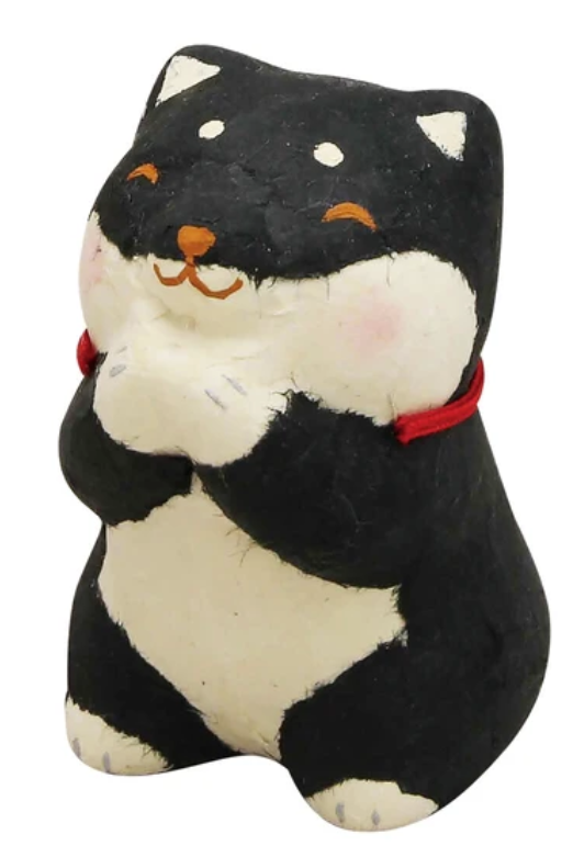 🐕🙏 Handmade “Onegai” Shiba Inu Washi Ornament – Made in Japan