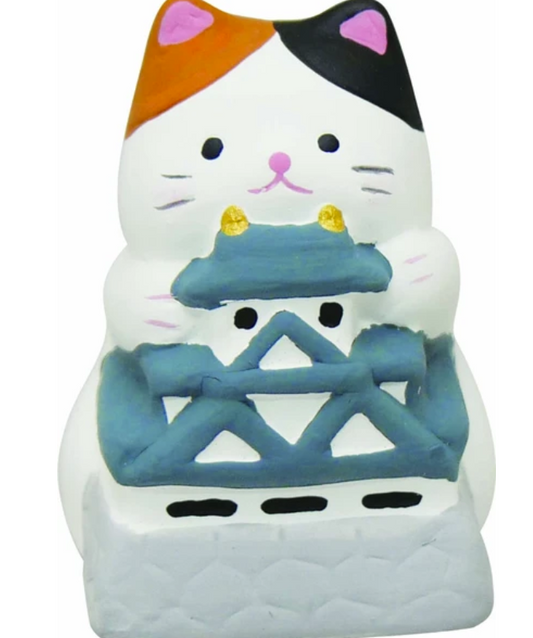 🐱🗾🍀 Japanese Landmarks Cat Omikuji – Fortune Figurine & Souvenir