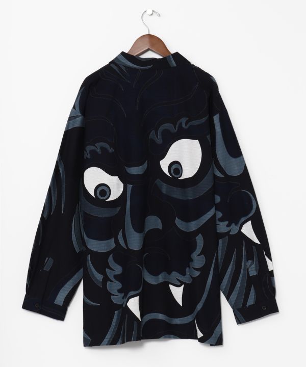 🪁 Soaring Kite Sashiko Shirt 🪁Navy Oni Demon