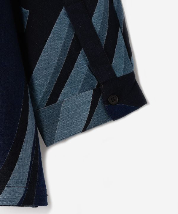 🪁 Soaring Kite Sashiko Shirt 🪁Navy Oni Demon