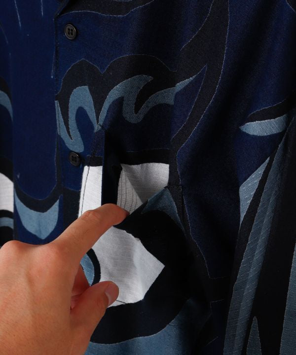 🪁 Soaring Kite Sashiko Shirt 🪁Navy Oni Demon