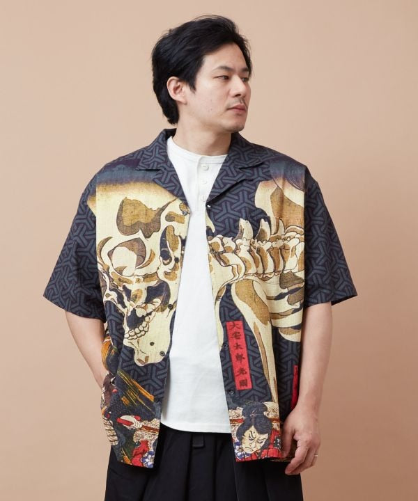 XL👘Ukiyo-e Inspired Japanese Aloha Shirt🌸