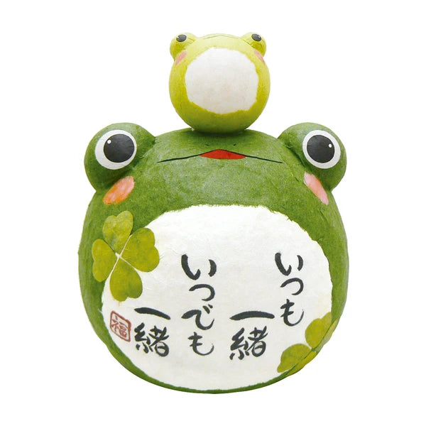 🐸💚 "Always Together" Parent & Baby Lucky Frog – Handmade Washi Ornament 256