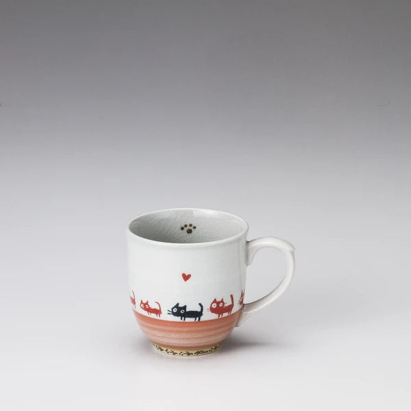 🐱Red☕ Black Cat Mug – Made in Japan