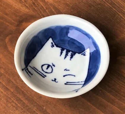 Whimsical Winking Cat Plate