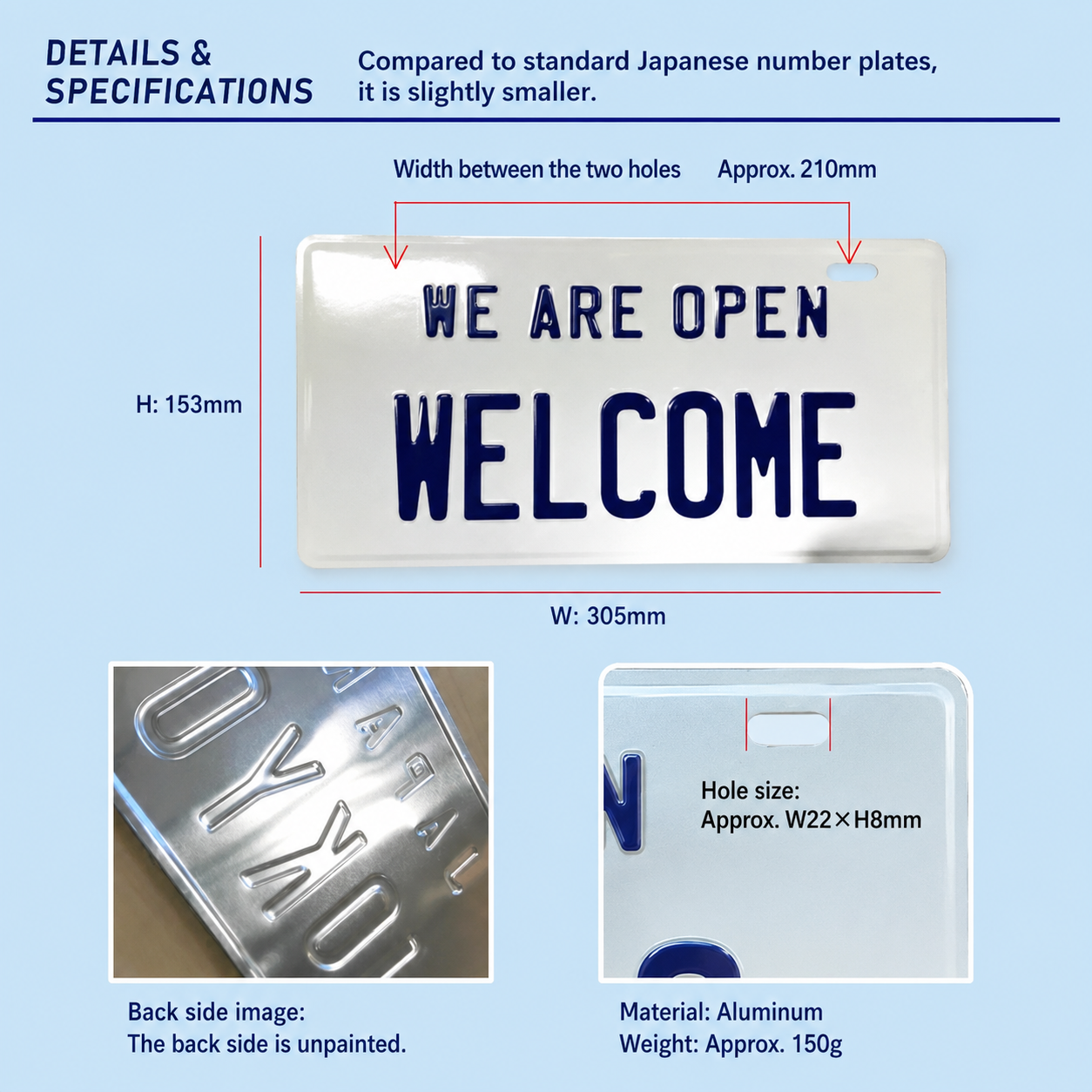 🗾🚗 Japan Decorative License Plate – Japanese Wall Art Clear