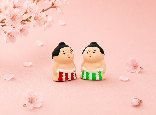 🏆🍀 Sumo Wrestler Fortune Slip Ornament with Omikuji