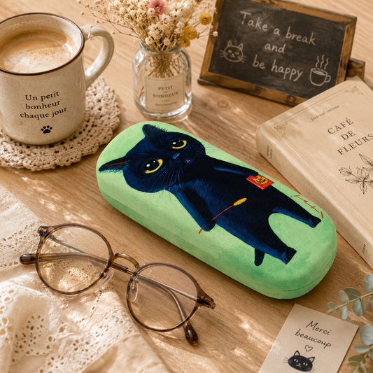 Cool Cats from Nara – Limited Edition Glasses Case🐱Black