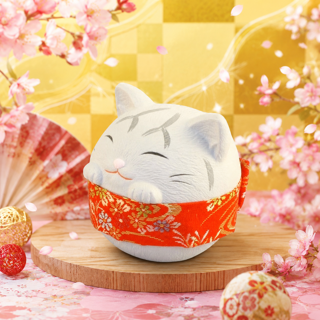 ✨🐱 "Dressed-Up Tabby Cat in Kimono": A Fusion of Japanese Tradition and Chic Modern Style 🎎🌸