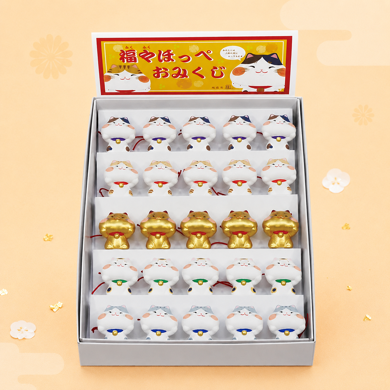 🐱✨ Mini Cat Omikuji Fortune Figurine – Fun Japanese Surprise Mini Fuku