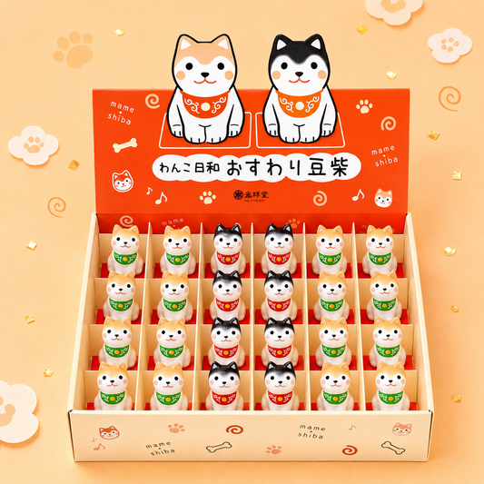 🐾Mame Shiba Inu✨ Meet the Adorable Sitting Little Dog Figurines! 🌈🍀