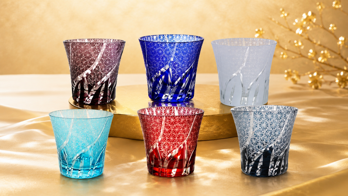 Reflections of Tradition: Unique Kiriko Cut Glass Creations