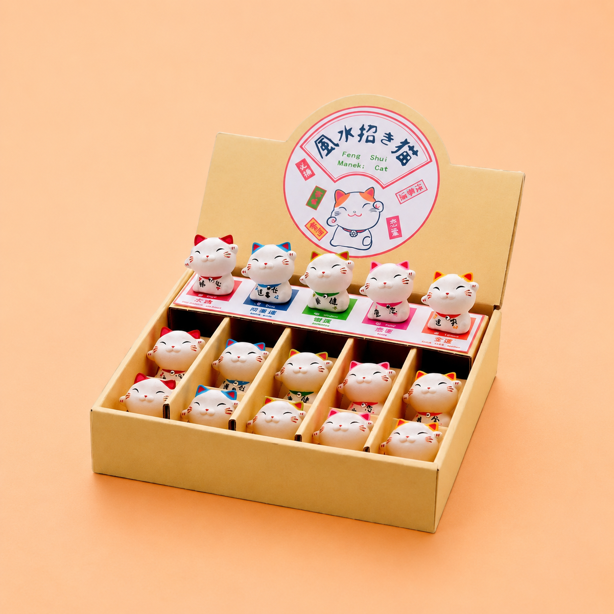 Lucky Charms: Handcrafted Maneki Feng shui Neko Cat for Every Aspiration