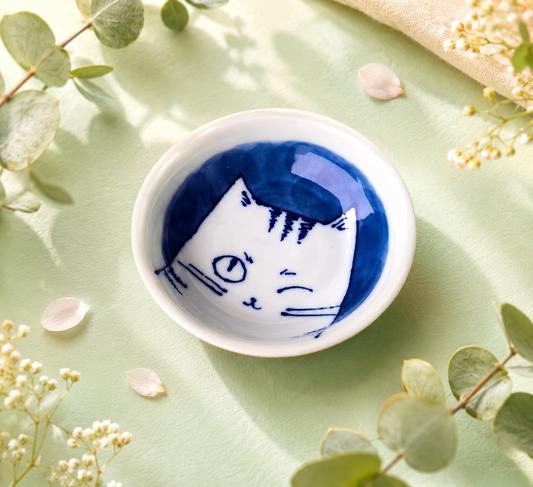 Whimsical Winking Cat Plate