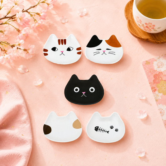 Charming Cat Face Small Plate: A Purr-fect Addition to Your Home 🐱✨  11.5cm (Mattari)