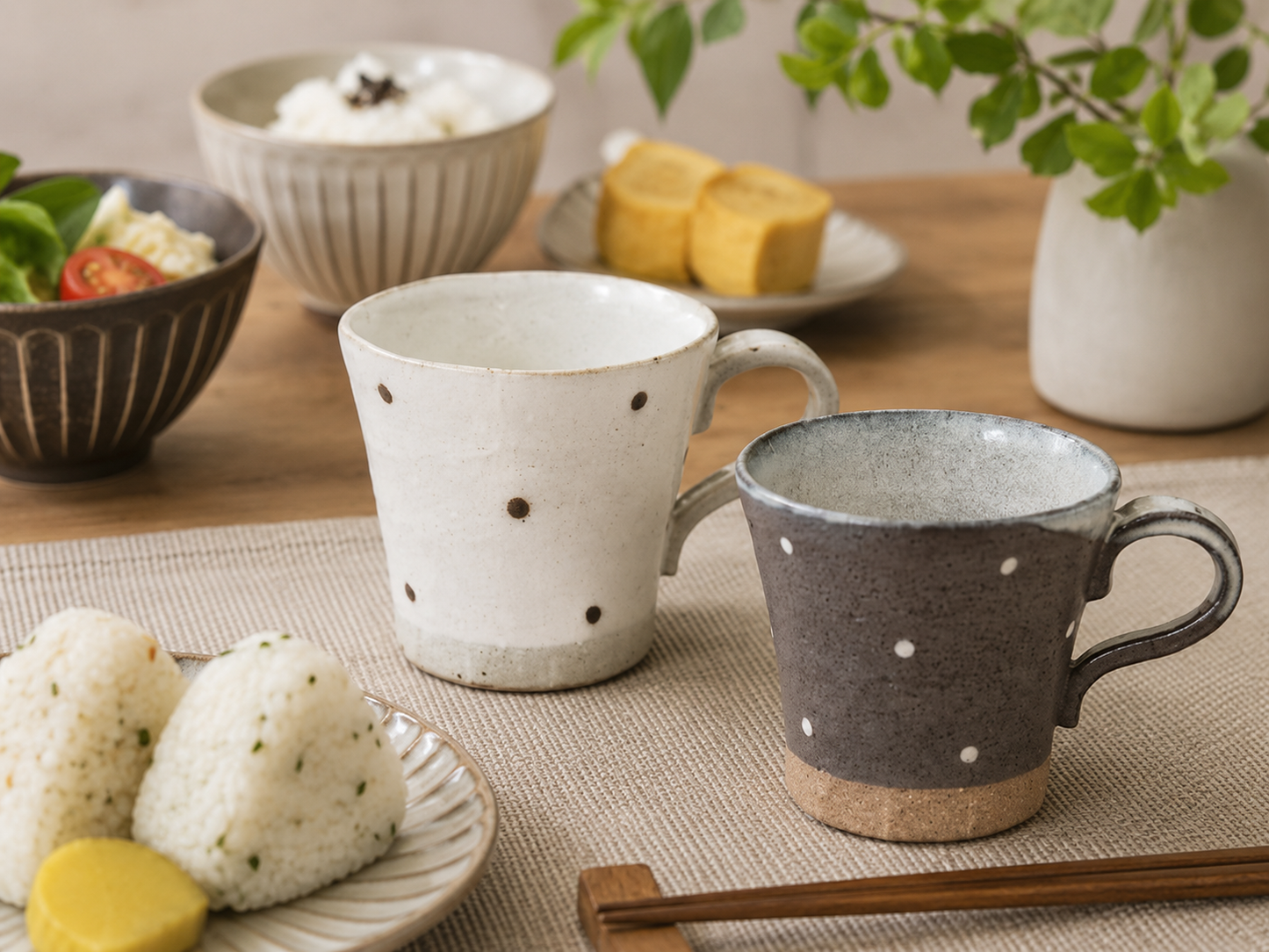 ☕✨ Japanese Mino Ware Mug – Handcrafted Ceramic