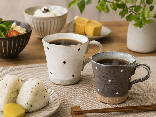 ☕✨ Japanese Mino Ware Mug – Handcrafted Ceramic