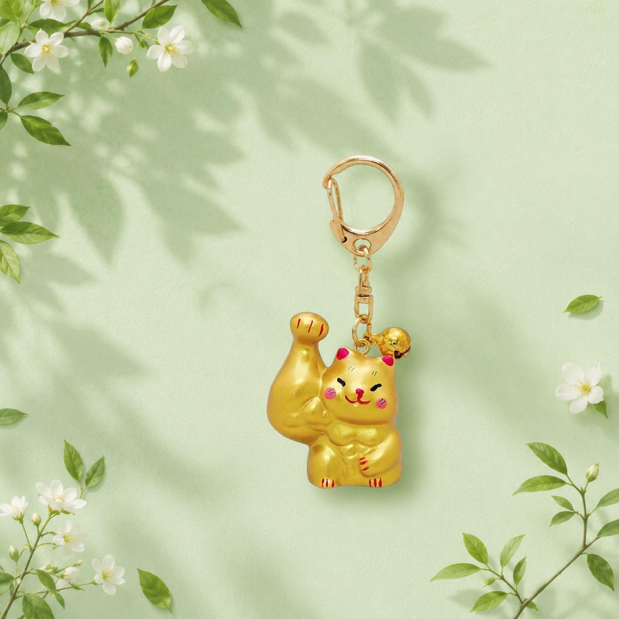 🐱💥 Unleash Your Luck with the Macho Cat Keychain! 💫🔑 Right Hand Beckoning