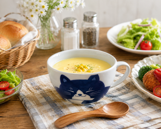 🐾Hachiware😺 Napping Cat Delight: Elegance Soup Cup 😺🐾