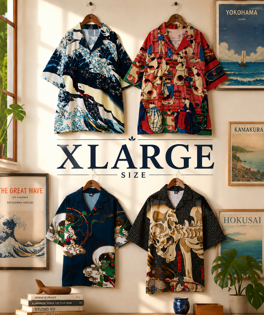 XL👘Ukiyo-e Inspired Japanese Aloha Shirt🌸