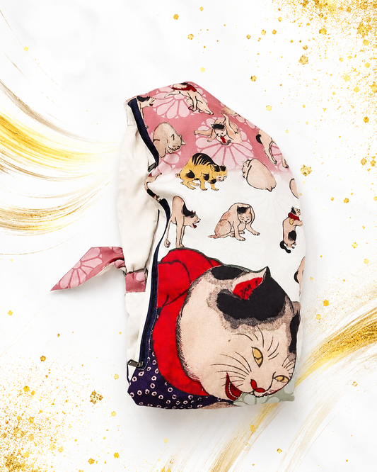 🎌 Ukiyo-e Flow Bag – Edo Art, Modern Motion 🌀Cat Neko