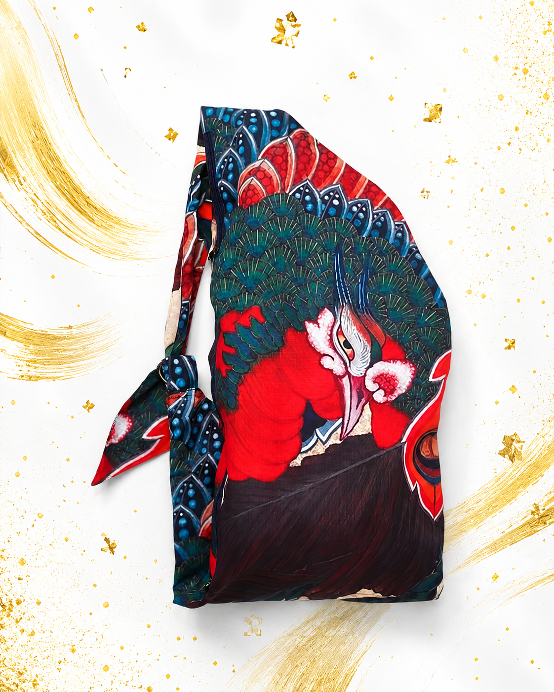 🎌 Ukiyo-e Flow Bag – Edo Art, Modern Motion 🌀Brown Phoenix Houou