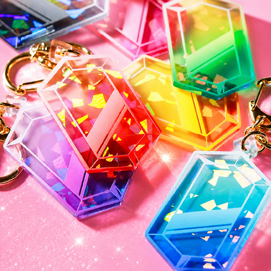 💎✨ Gem-Inspired Holographic Acrylic Ring
