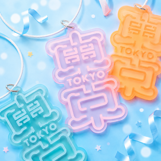 🗼✨🇯🇵 TOKYO Acrylic Keyring with Tokyo Tower Charm