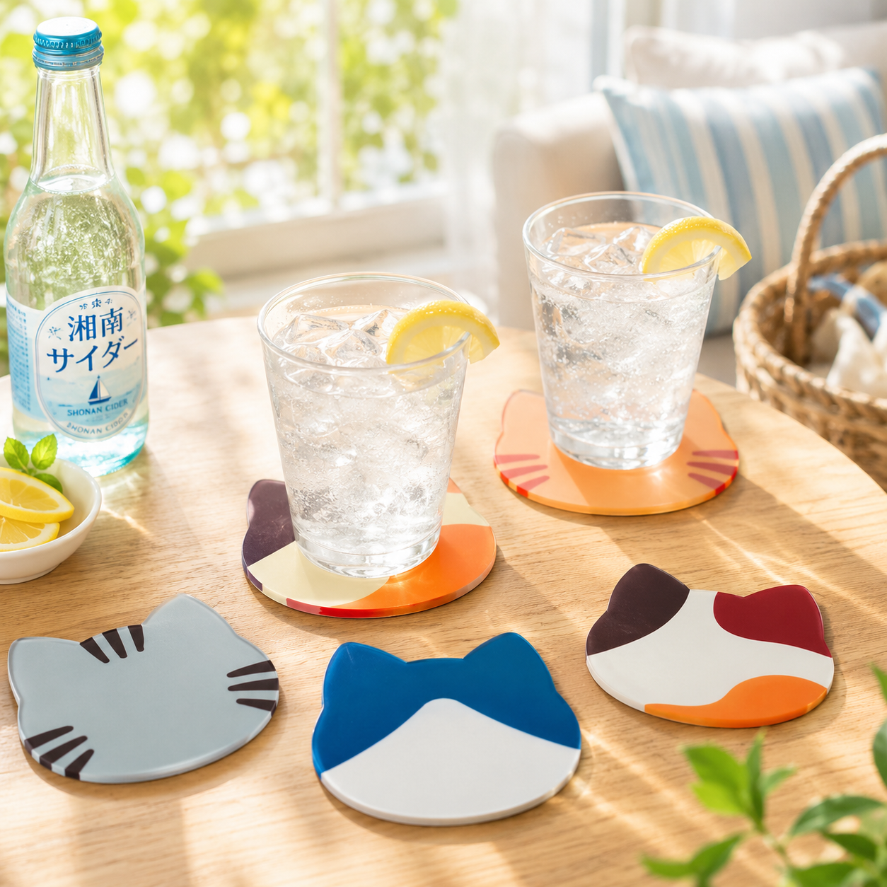 🐱☕ Cat Face Acrylic Coaster – Choose Your Favourite Cat