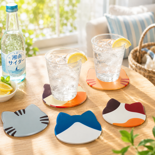 🐱☕ Cat Face Acrylic Coaster – Choose Your Favourite Cat