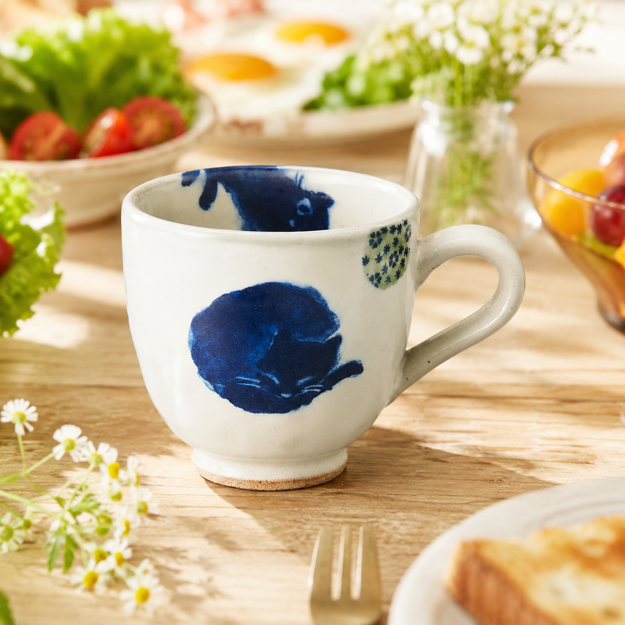 🐾✨ Cats and Marbles Handmade Mug | Limited Edition, Made in Japan (GR)