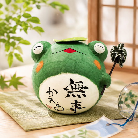 🐸 Lucky “Safe Return” Washi Frog Ornament ✨ Small