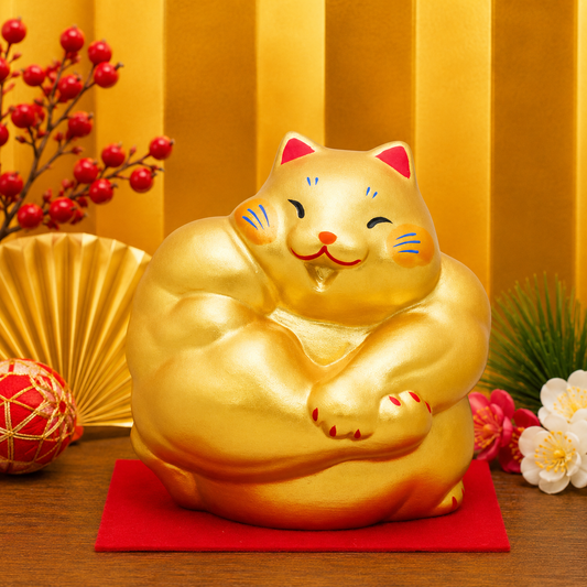 Large🏋️‍♂️💥 Power Up Your Decor with the Macho Cat Titan! 🏠 Side Chest