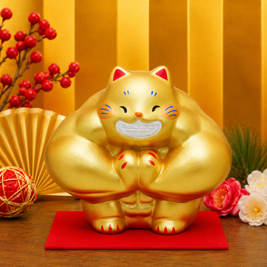 Large🏋️‍♂️💥 Power Up Your Decor with the Macho Cat Titan! 🏠 Most Masculine