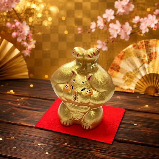 💪Small✨ Golden Macho Cat Ornament: A Unique Charm for Fitness Enthusiasts! 🐱 Both-hands beckoning