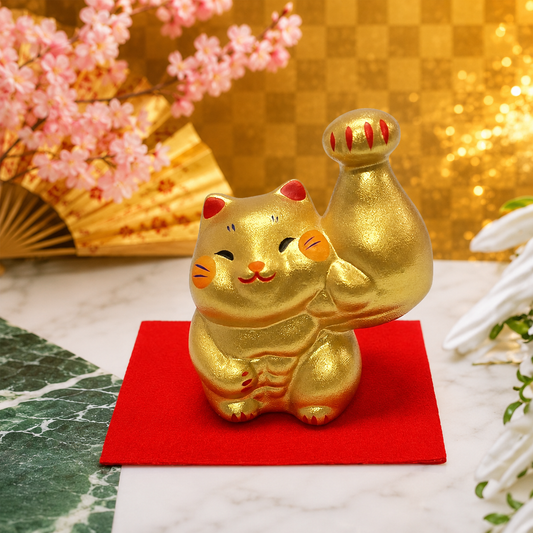 💪Small✨ Golden Macho Cat Ornament: A Unique Charm for Fitness Enthusiasts! 🐱 Left-hand beckoning