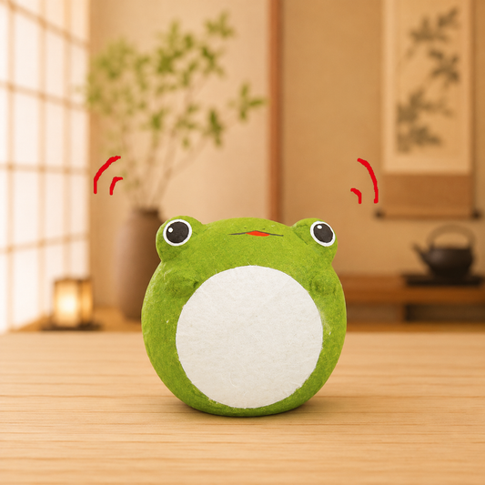 🐸 Handcrafted Lucky Roly-Poly Frog Green 592
