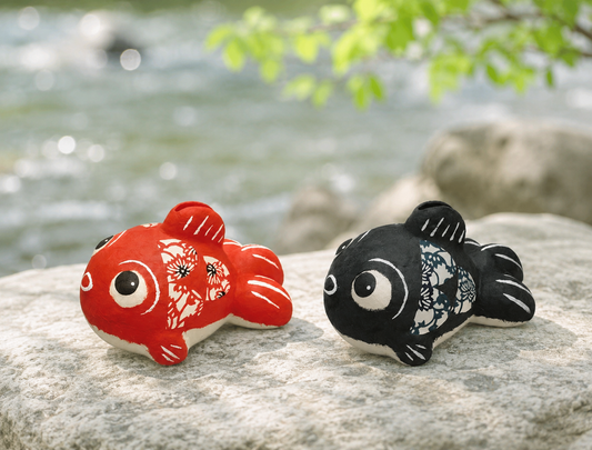 🐟 Handmade Washi Goldfish Ornament & Coin Bank