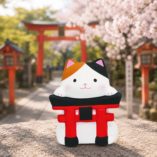 ⛩️ Large Lucky Cat Torii Gate Ornament
