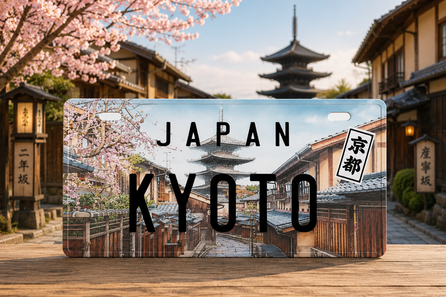 🗾🚗 Japan Decorative License Plate – Japanese Wall Art Kyoto