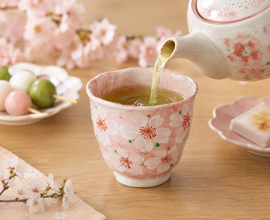 🌸🍵 Sakura Yunomi Tea Cup – Made in Japan Pink