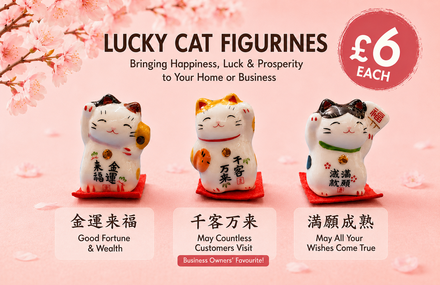 🐱 Mini Lucky Cat Figurines Manekineko🍀