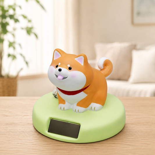 Brown 🐕 Solar-Powered Shiba Inu Ornament