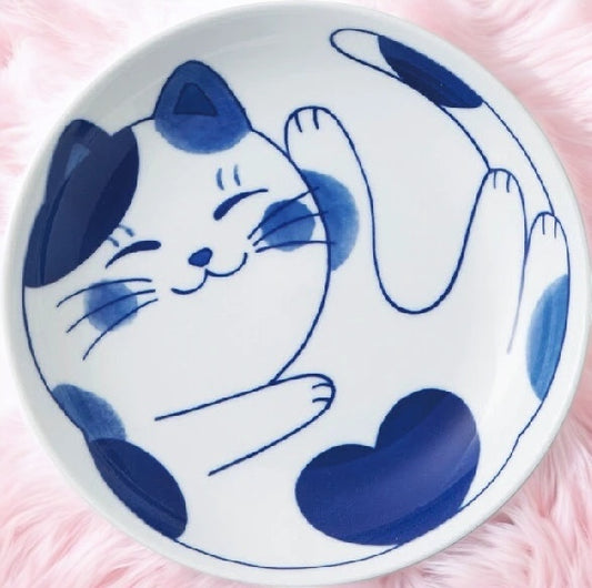 Napping cat plate Mike 16.5 x H3.5cm