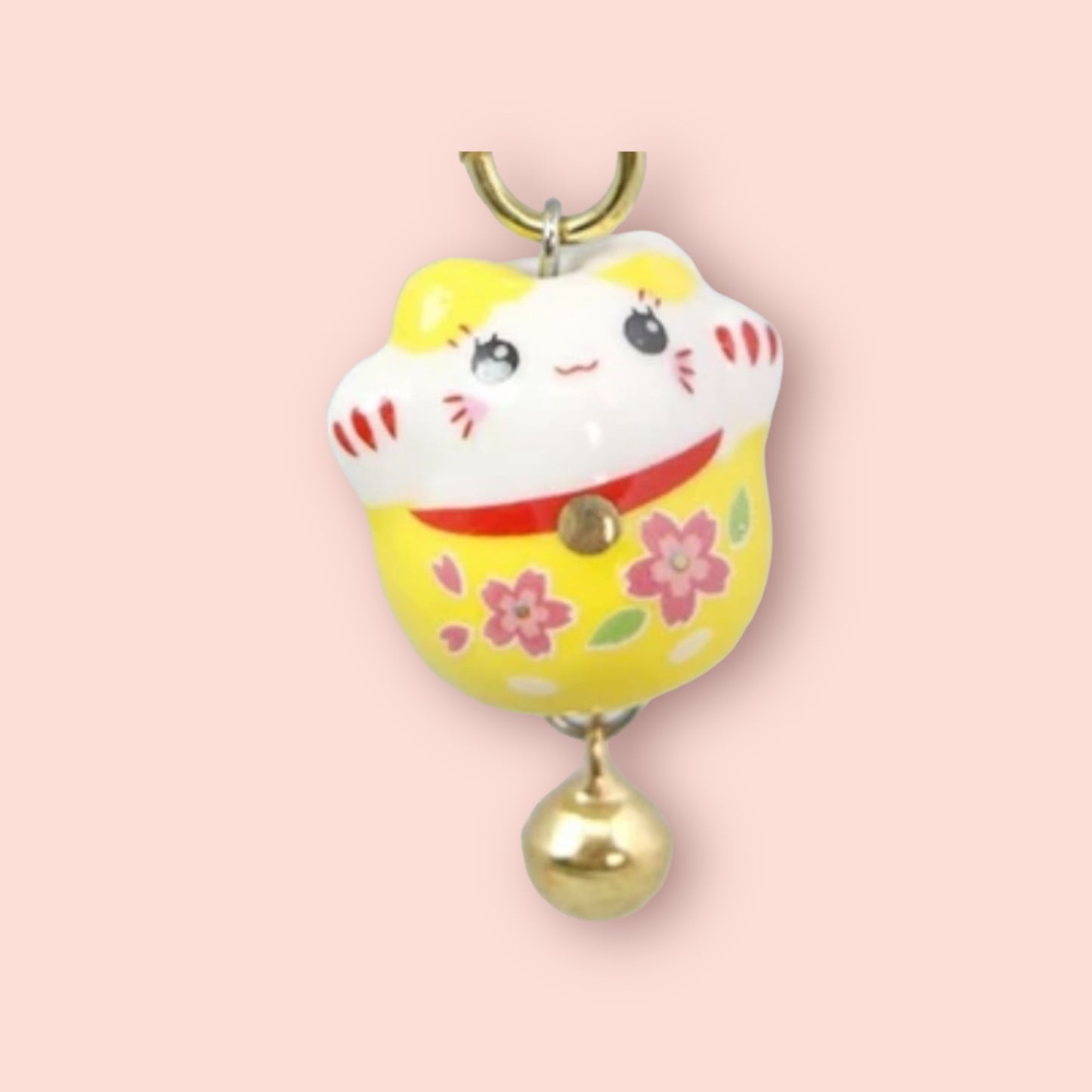 Colorful Manekineko Keychains: Bring Luck and Prosperity Everywhere You Go! Mameneko (Eyes open)