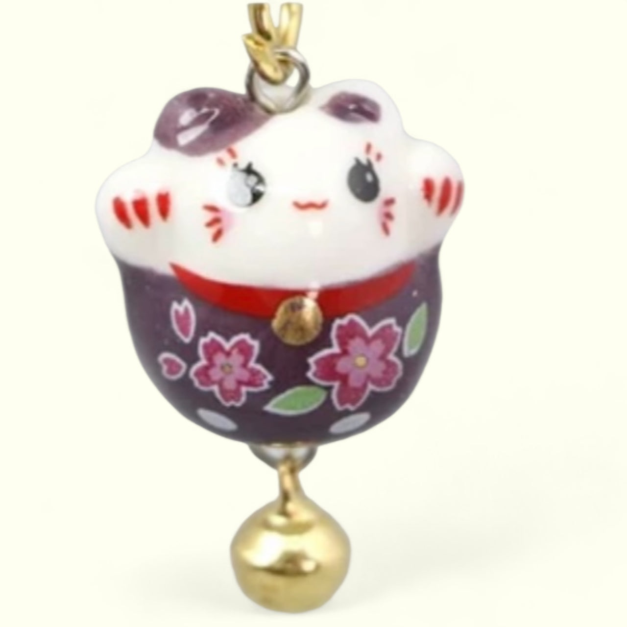 Colorful Manekineko Keychains: Bring Luck and Prosperity Everywhere You Go! Mameneko (Eyes open)