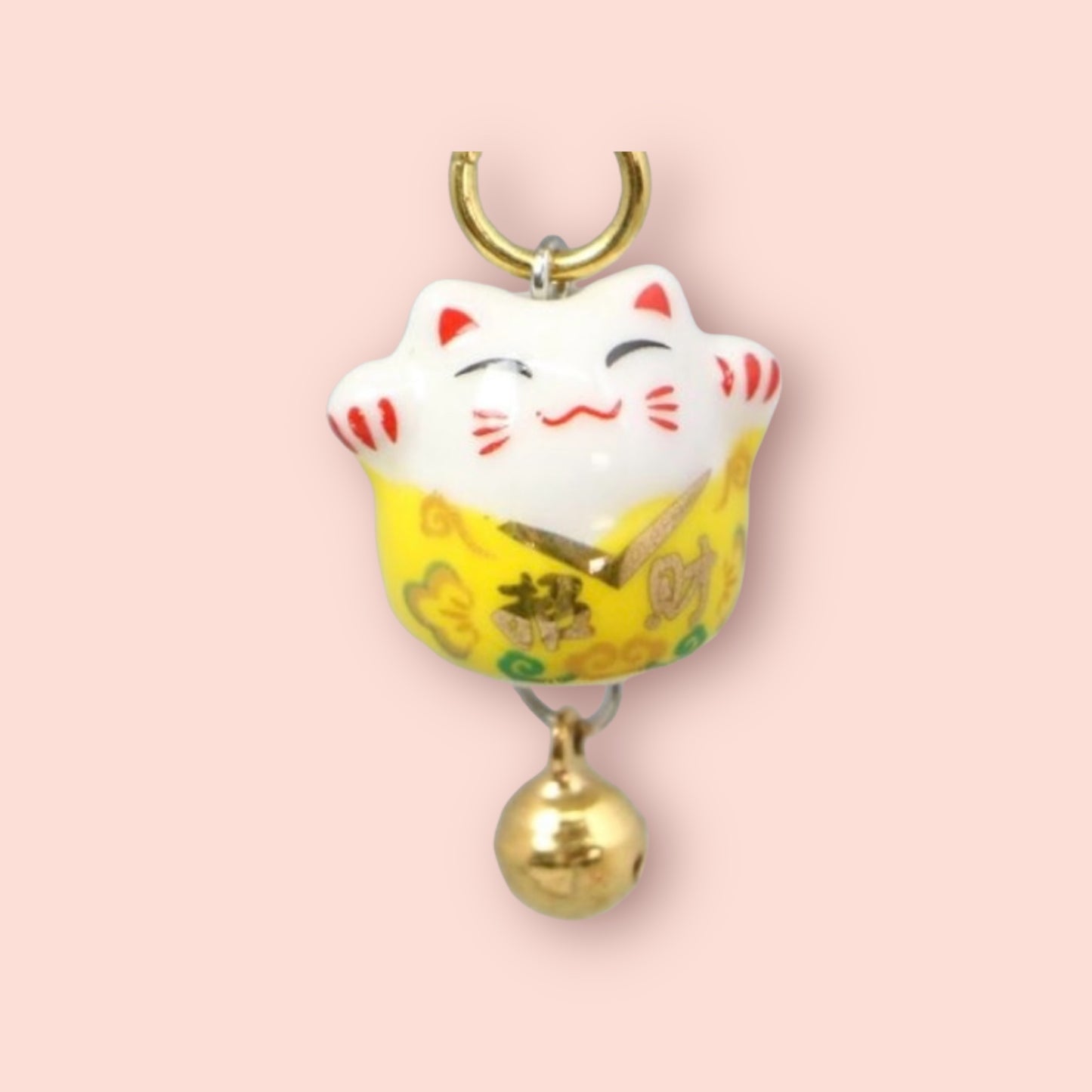 Colorful Manekineko Keychains: Bring Luck and Prosperity Everywhere You Go! Mameneko (Eyes closed)